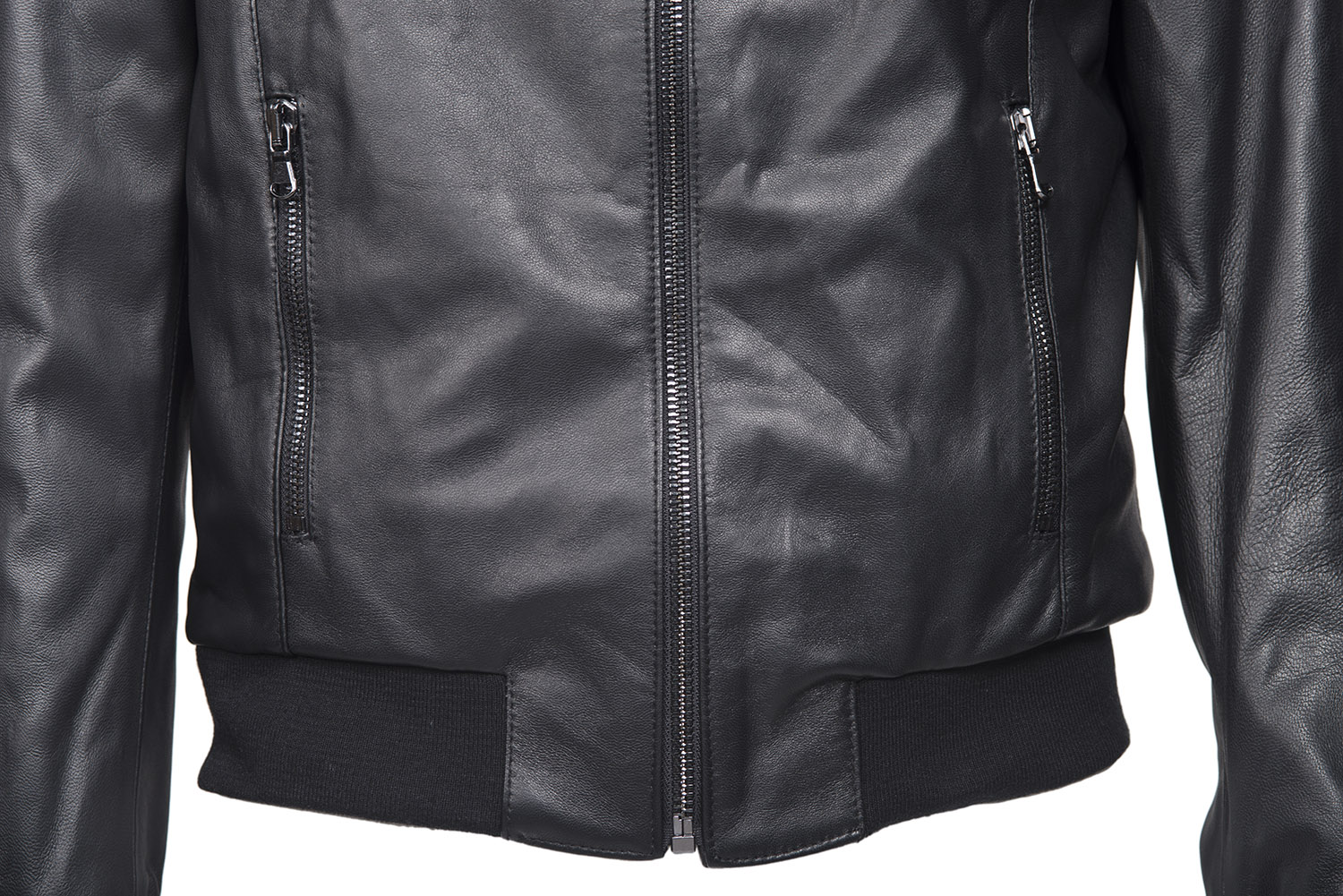 JP Giacca In Pelle Di Agnello Nappa Da Motociclista Uomo - Modello 1880 - Stile Biker Con Spalle Trapuntate E Fodera Interna